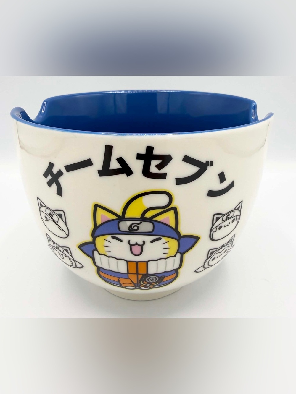Naruto Nyaruto Ramen Bowl 2002 Mad Engine Ceramic Shonen Jump Anime
